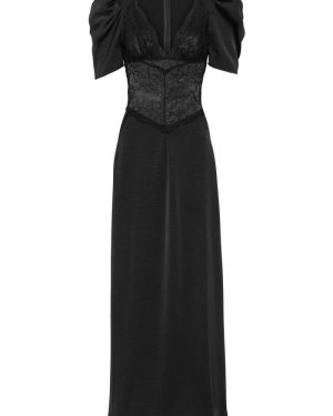 Francis lace maxi dress black