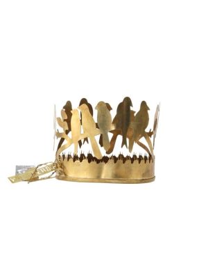 Lyslykt Birds messing H: 8 cm dia: 10 cm