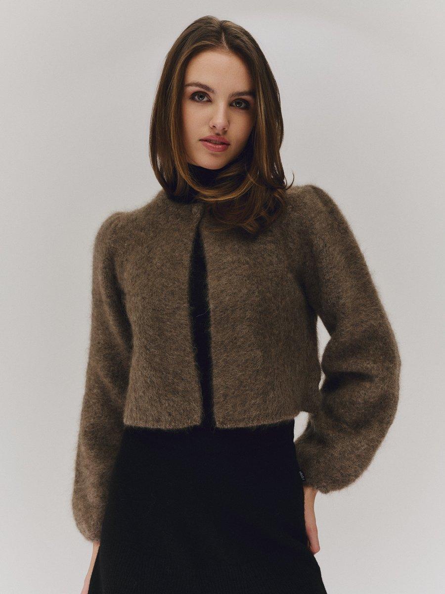 Amelia chunky cardigan Brown