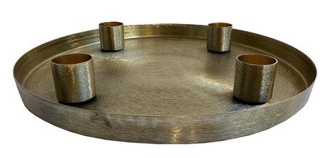 Metal advent plate brushed gold