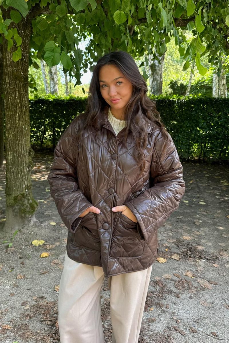 UmaIc Quilted Jacket - Chocolate Brown