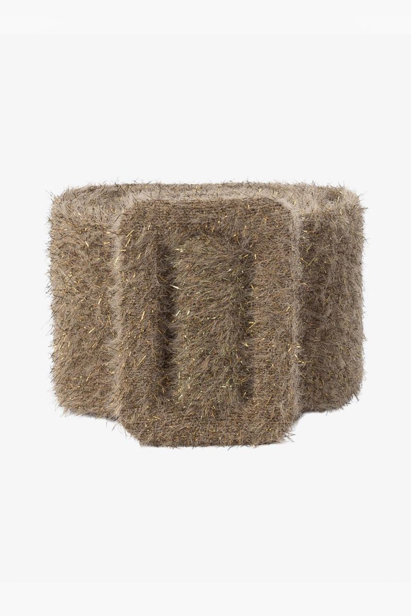 Knitted metallic belt Khaki