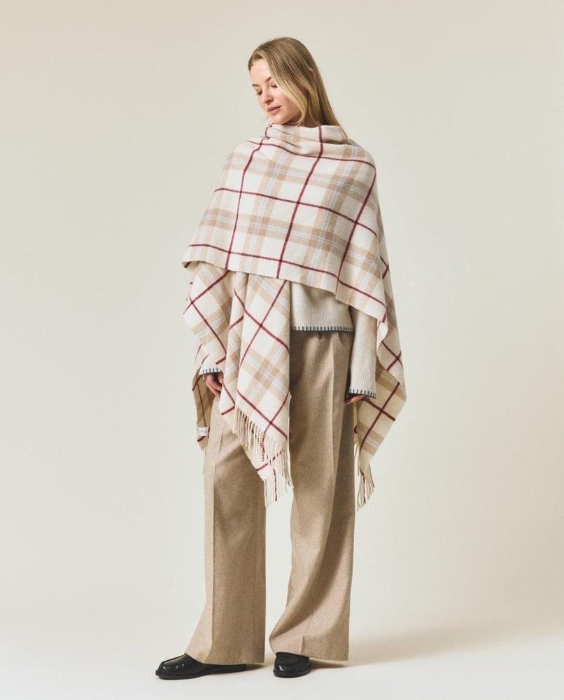 Wool Blend Poncho