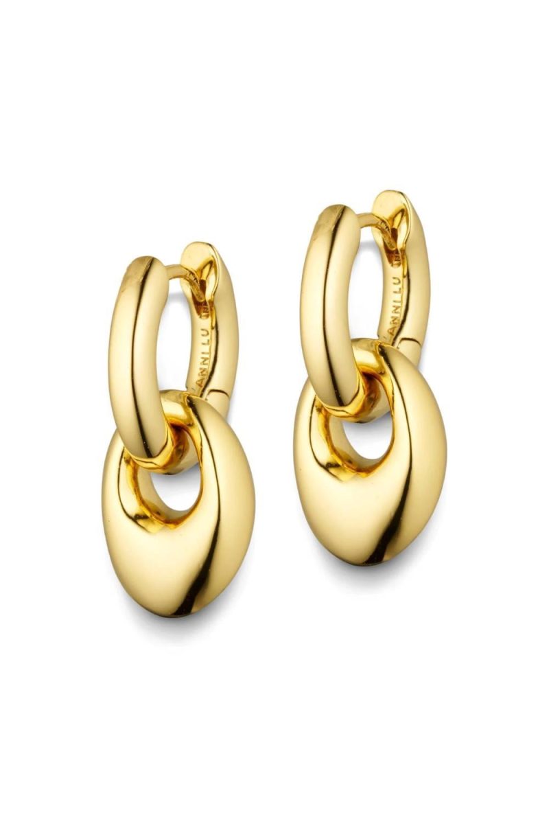 Petit Pebble Hoop - Gold
