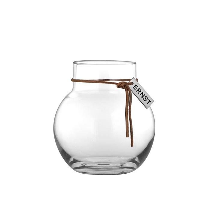 Glassvase / lykt rund d9 h10 cm