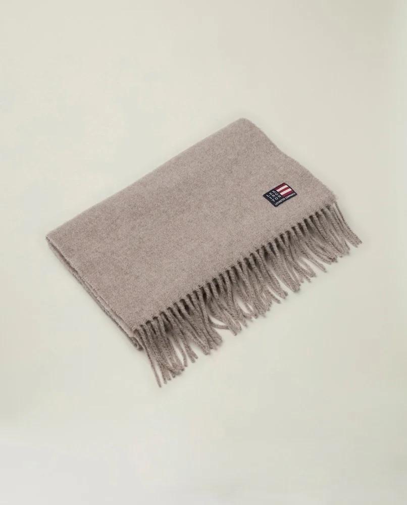 Massachusetts Recycled Wool Blend Scarf Light Brown Melange
