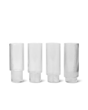 Ripple Long Glasses Blank (sett med 4 glass)