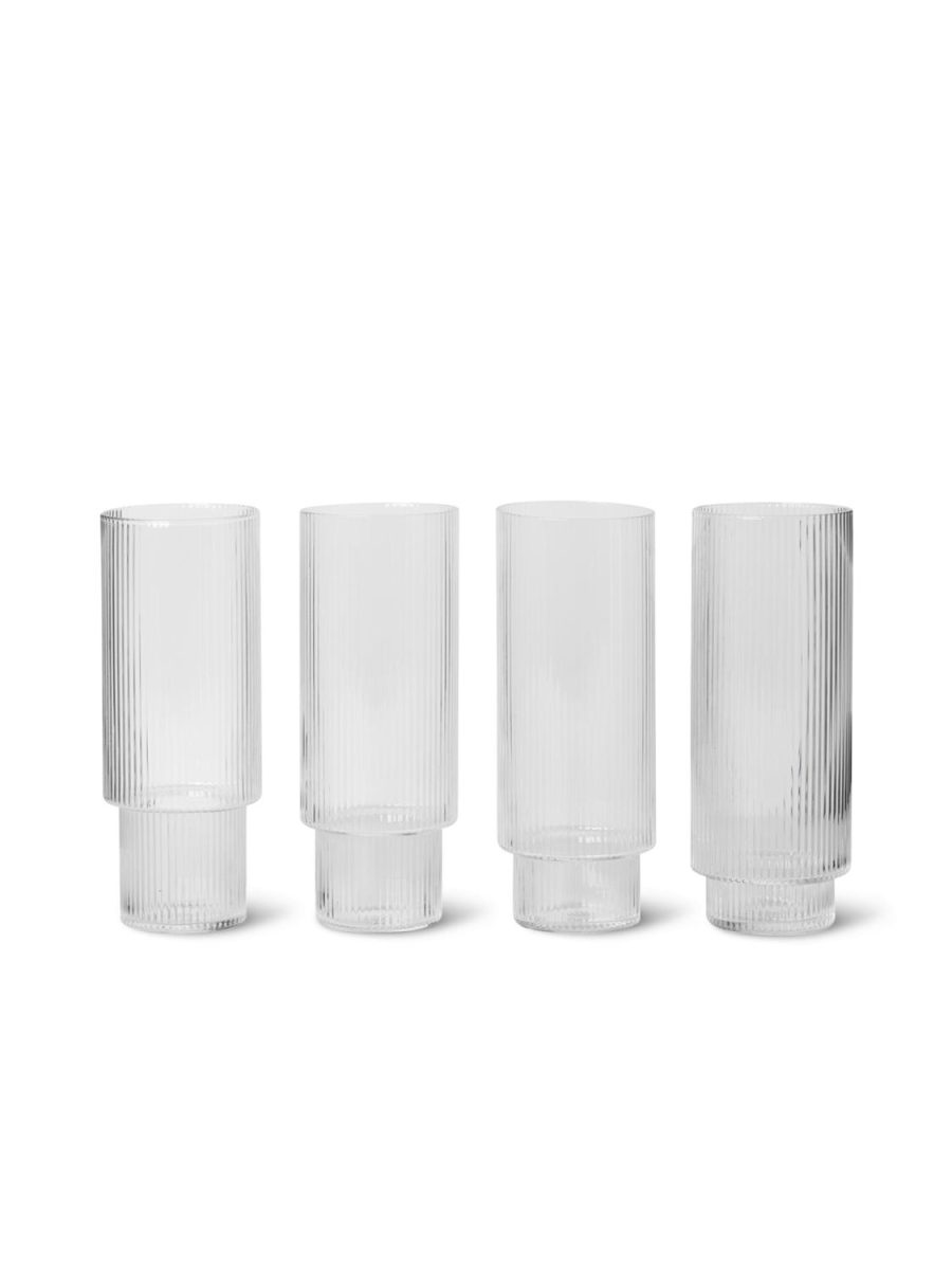 Ripple Long Glasses Blank (sett med 4 glass)