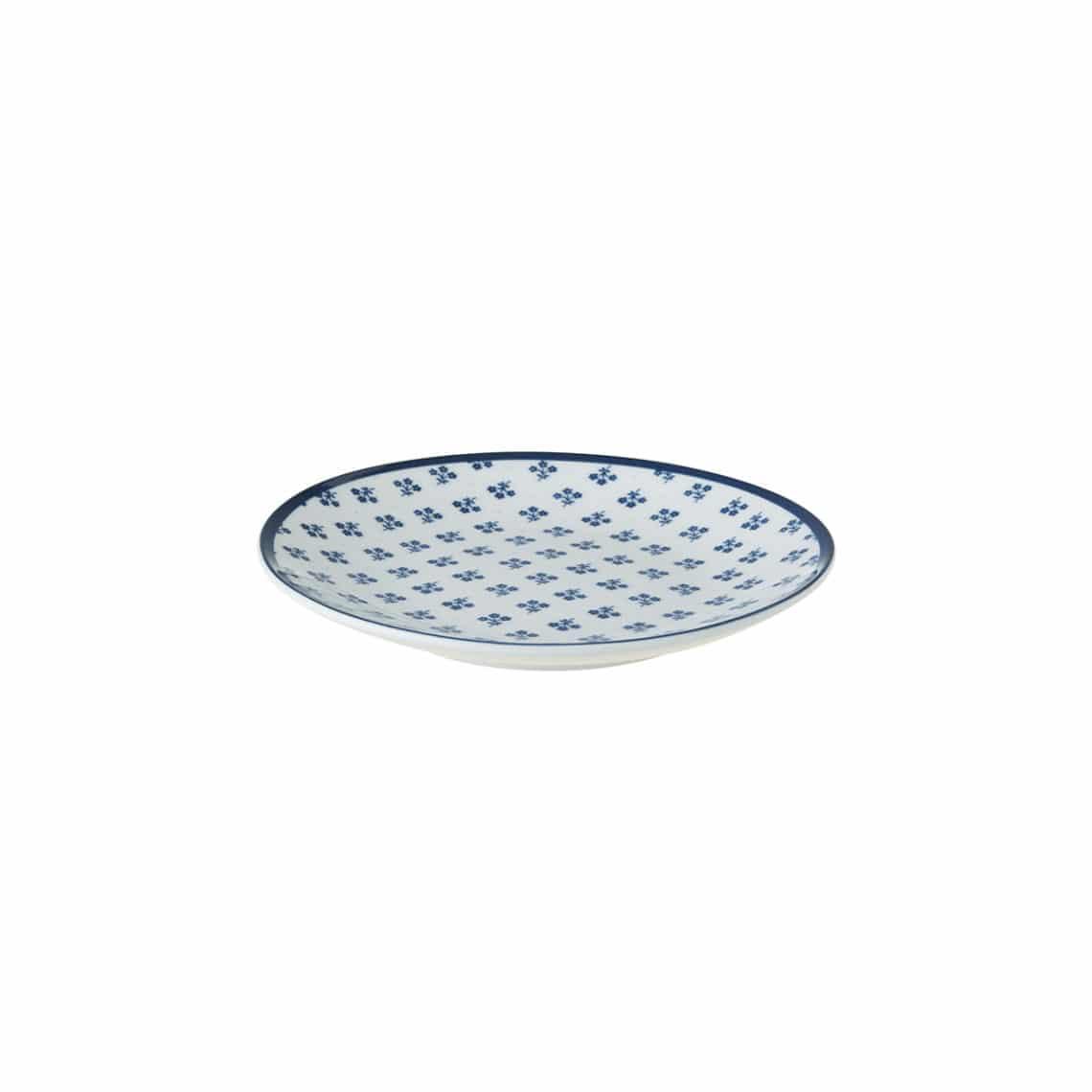 Asjett 12 cm Laura Ashley Petit four blå / hvit porselen
