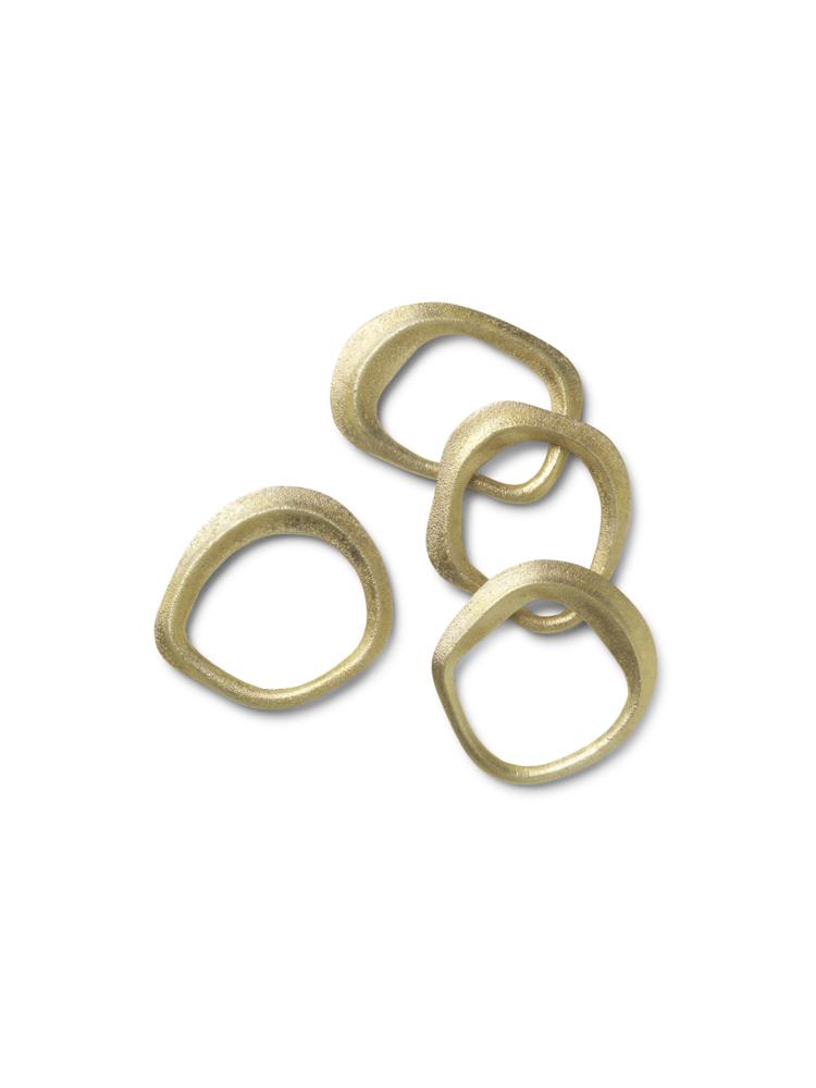 Flow Serviettring Brass (sett med 4)