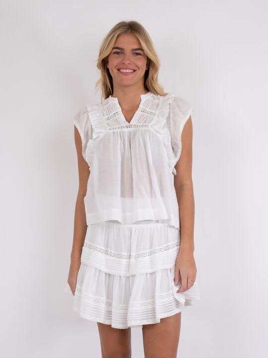 Jayla S Voile Top - White