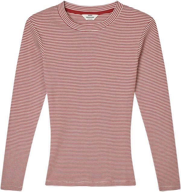 Cotton Stripe Tuba Tee - Winery / Vanilla Ice