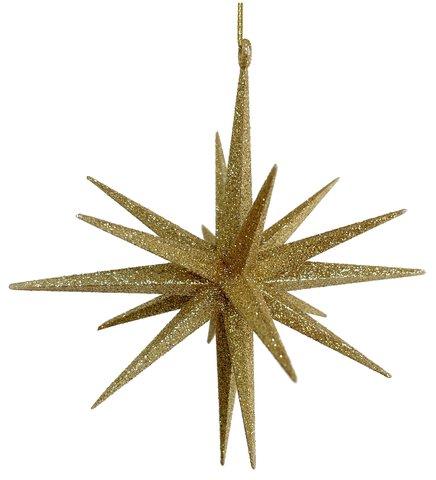 Glitter 3D star gold 14cm