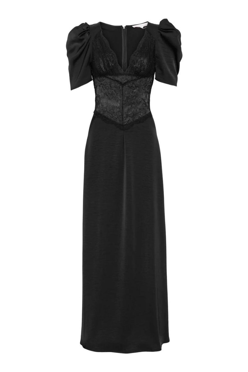Francis lace maxi dress black