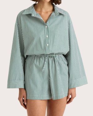 Freja Jumpsuit - Green Stripe