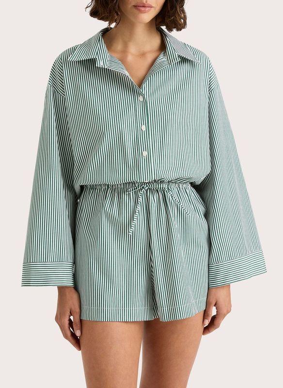 Freja Jumpsuit - Green Stripe