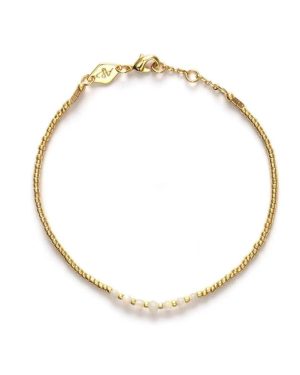 Bead & Gem Bracelet - Pearl