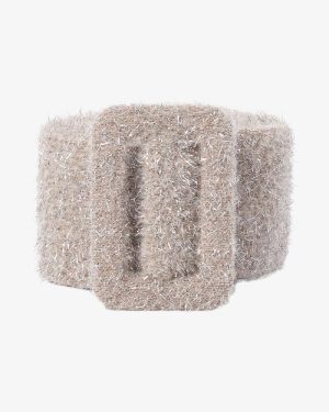 Knitted metallic belt Blush
