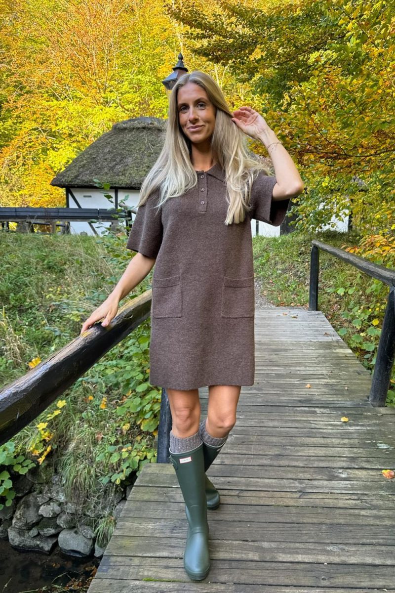 SifiIC Knit Dress - Dark Brown