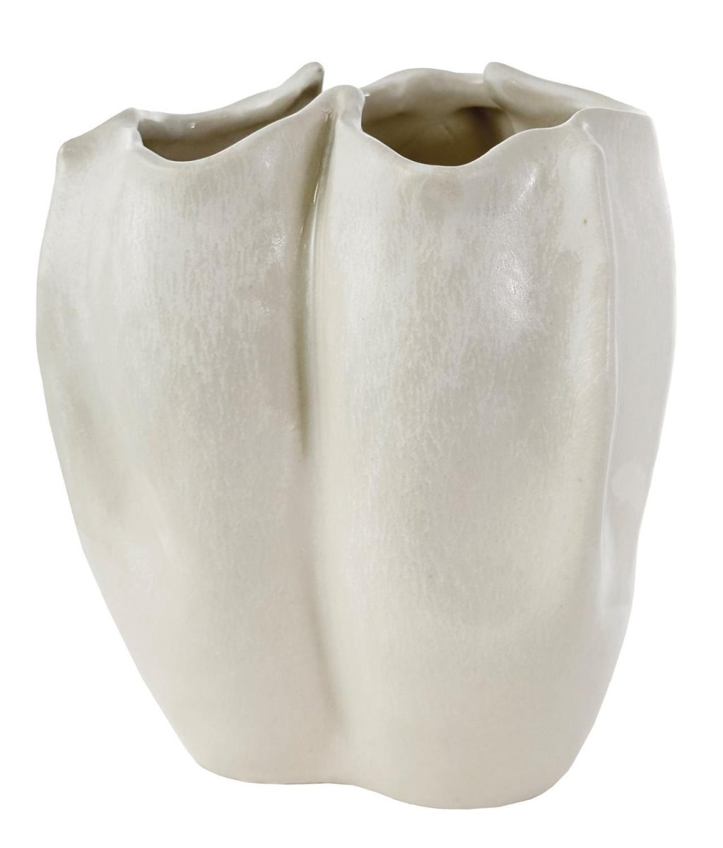 Pod keramikk vase offwhite d 12,5, h 15 cm