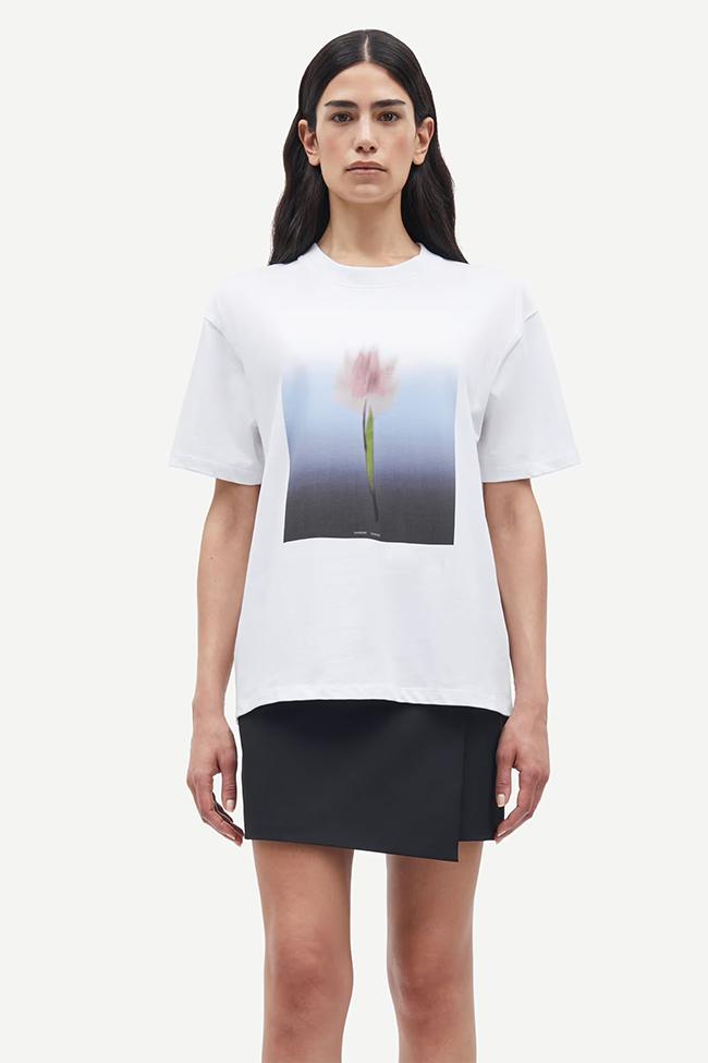 Saeira t-shirt - Blurred tulip white
