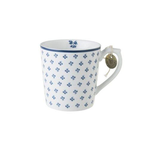Krus Stort Laura Ashley Petit Fleur blå / hvit porselen