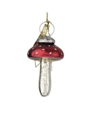 Sopp 7 cm glass rød Walther & Co