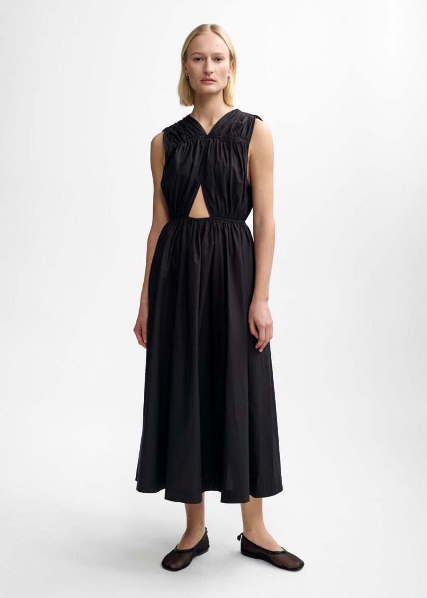 Athea Poplin Dress - Black