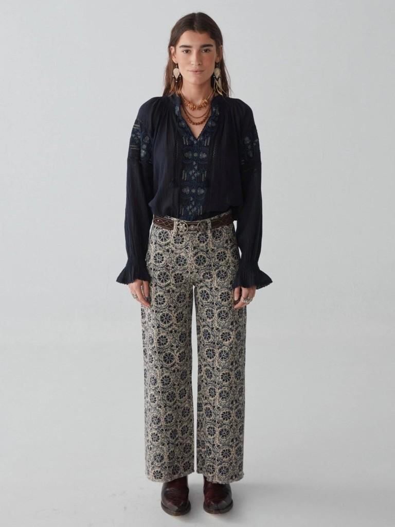 Audrey Bluse - Deep Blue