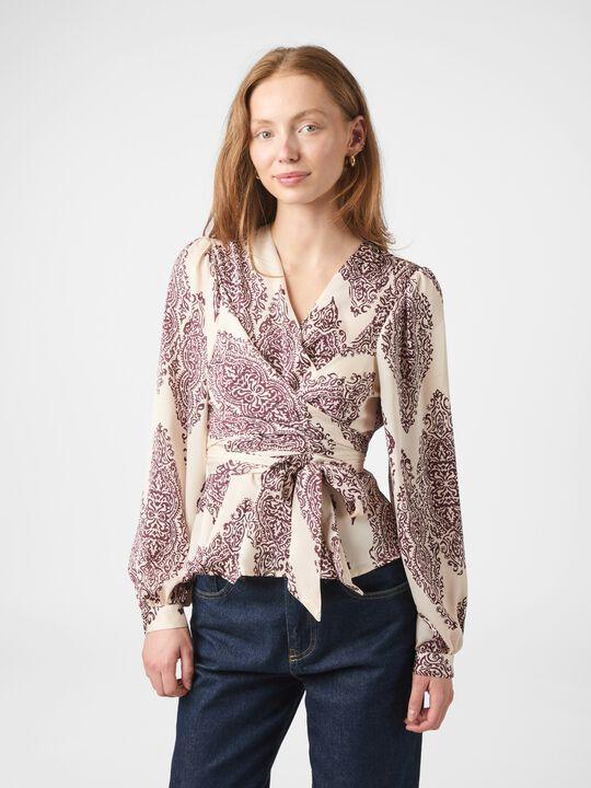 Rista Paisley Blouse - Burgundy