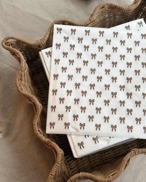 Bow Napkins 13x13cm.