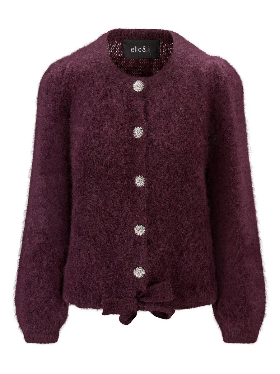 Franca lux chunky cardigan Red wine