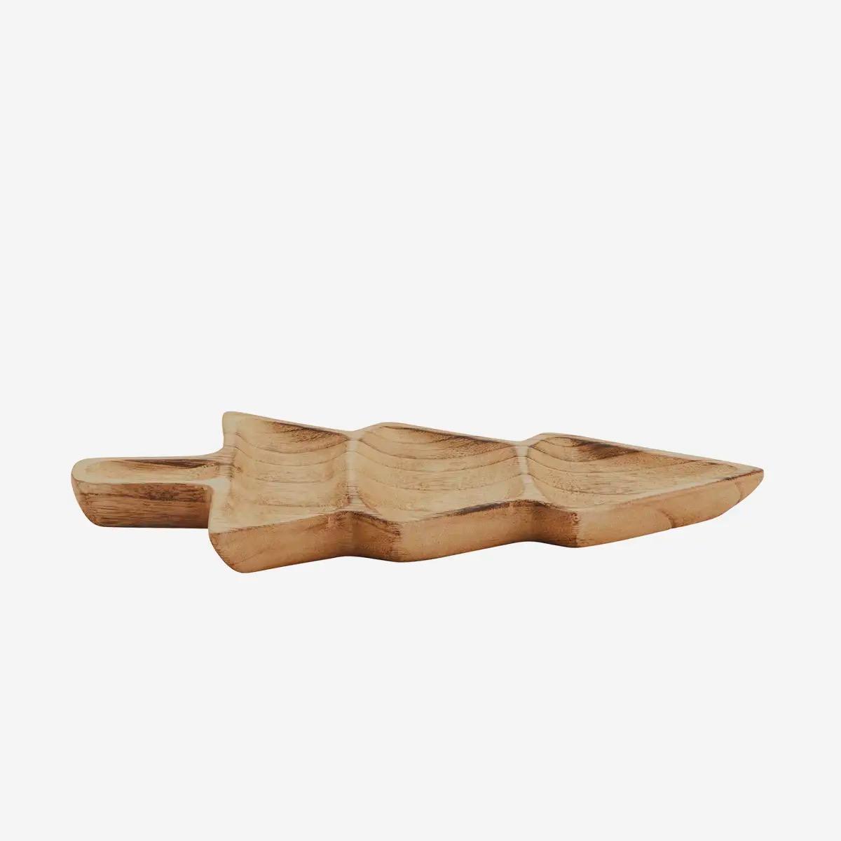 Wooden christmas tree tray natural