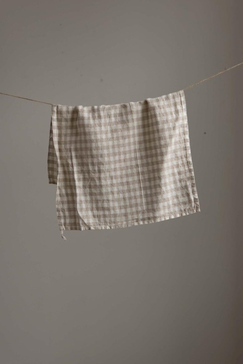 Kjøkkenhåndkle - 50x70cm Lin Gingham Natural