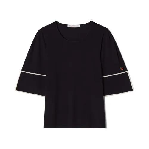 Malia Top - Marine / Ecru