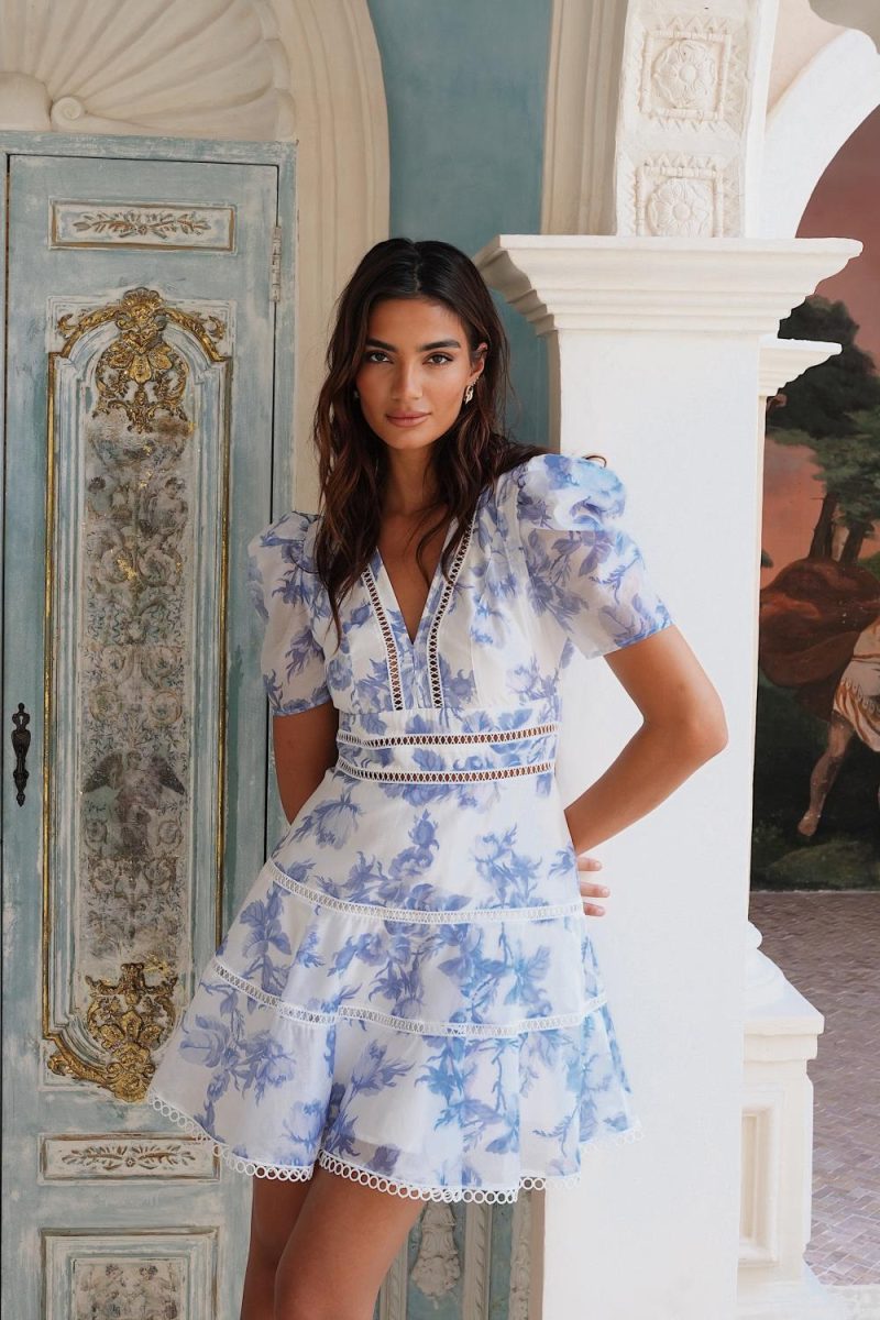 Emie Mini Dress Bluebell Bliss