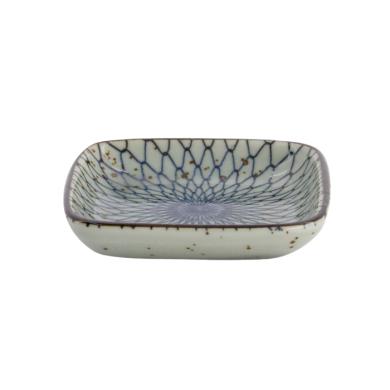 Sauce Dish Square Mesh Blue 9x1,6 cm