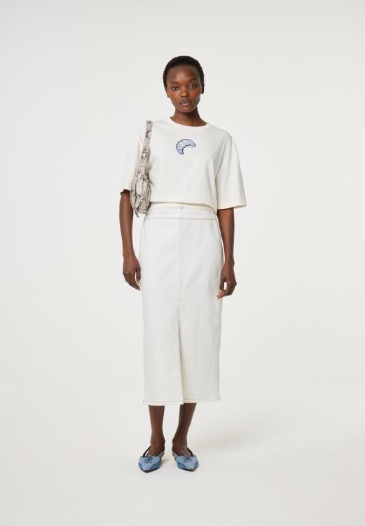 Benja T-Shirt Cozy White Blue