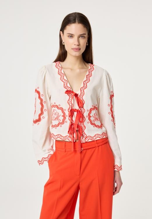 Serviette Blouse Cosy White Tangerine Tango