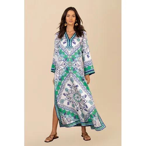 Laylani Kaftan Dress Blue