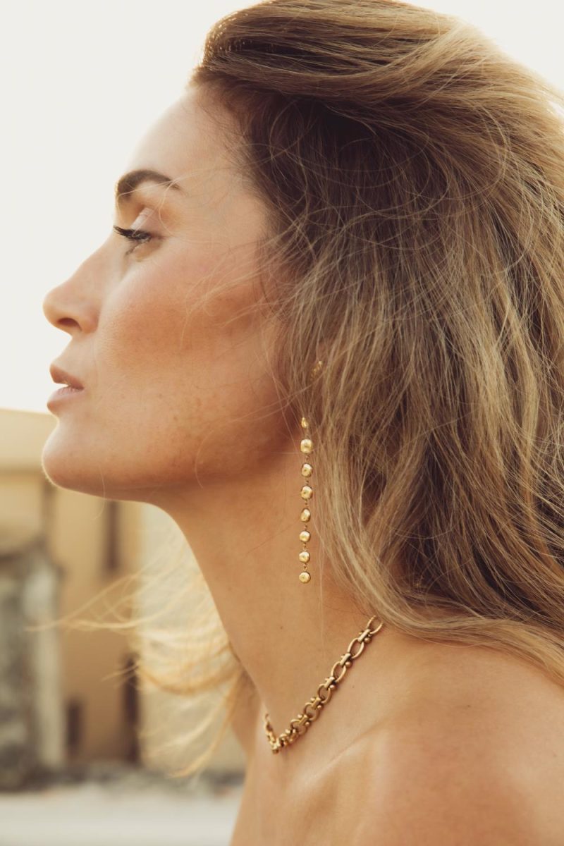 The Long Pebble Earrings Gold