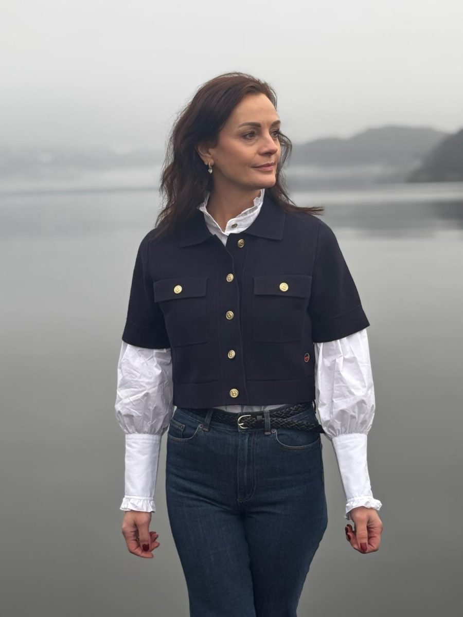 Valerie Solid Jacket - Marine