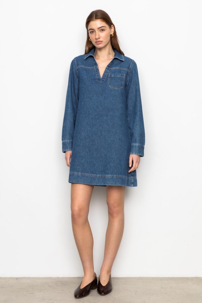 Haley Dress Mid Blue