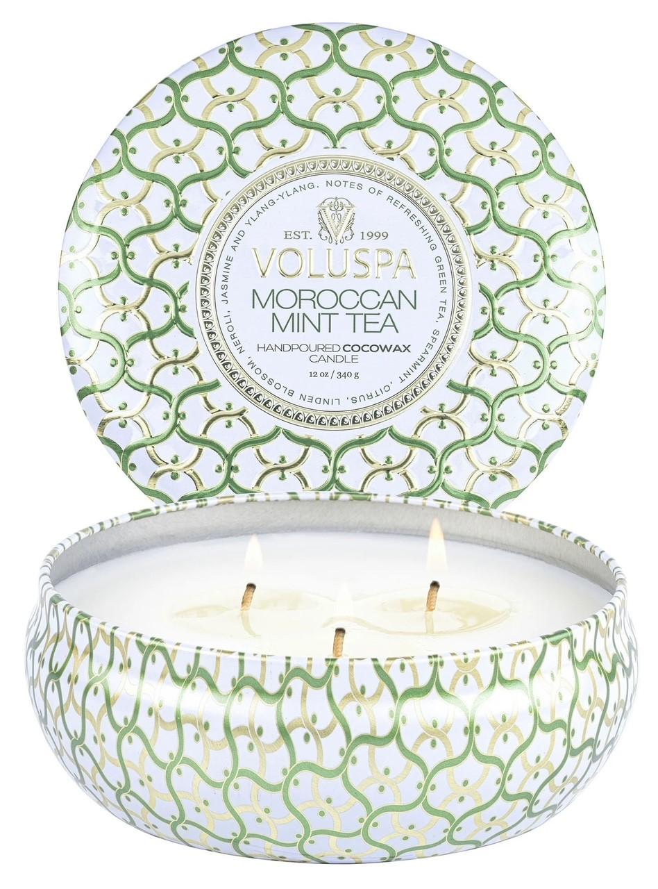 3 Wick Tin Candle 40 timer - Moroccan Mint Tea