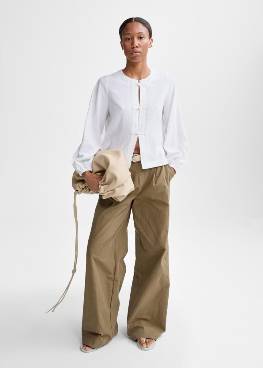 Maud Linen Top - White