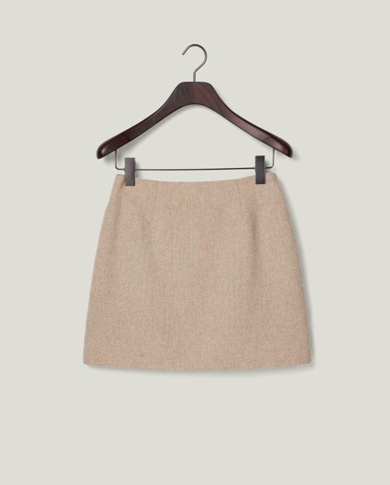 Short Wool Blend Skirt