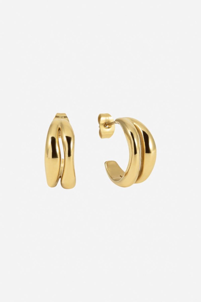 The Curved Hoops Gold