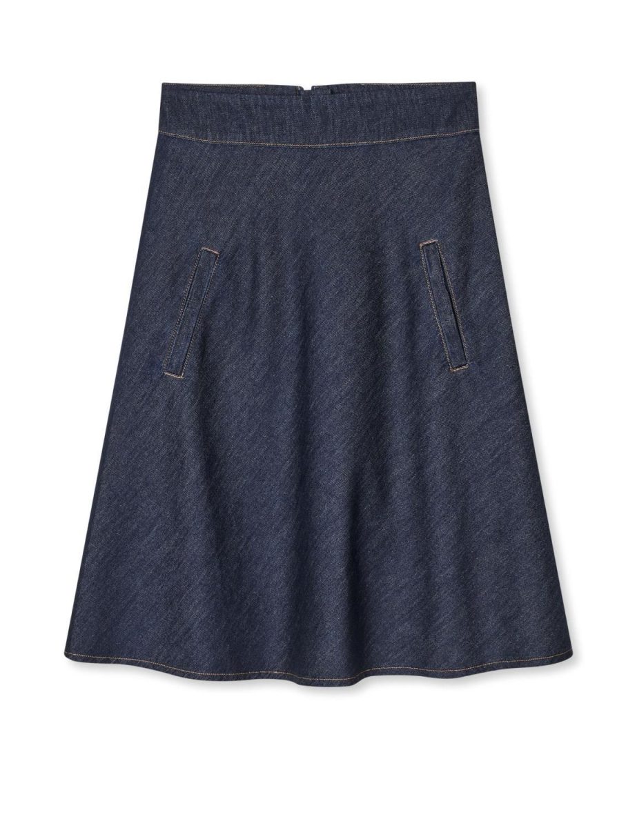 Cosy Denim Stelly Skirt Dark Indigo