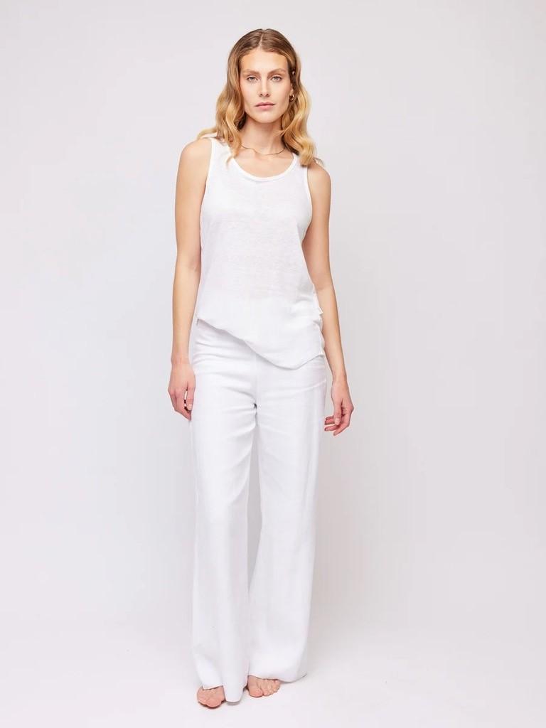 Rikke linen singlet - White