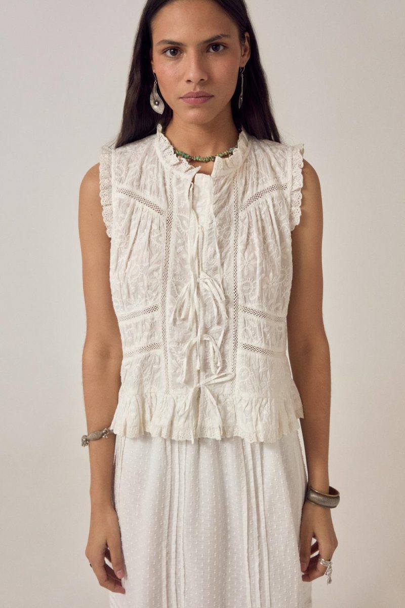 Romantic Ameba Camilla Top - Full Moon